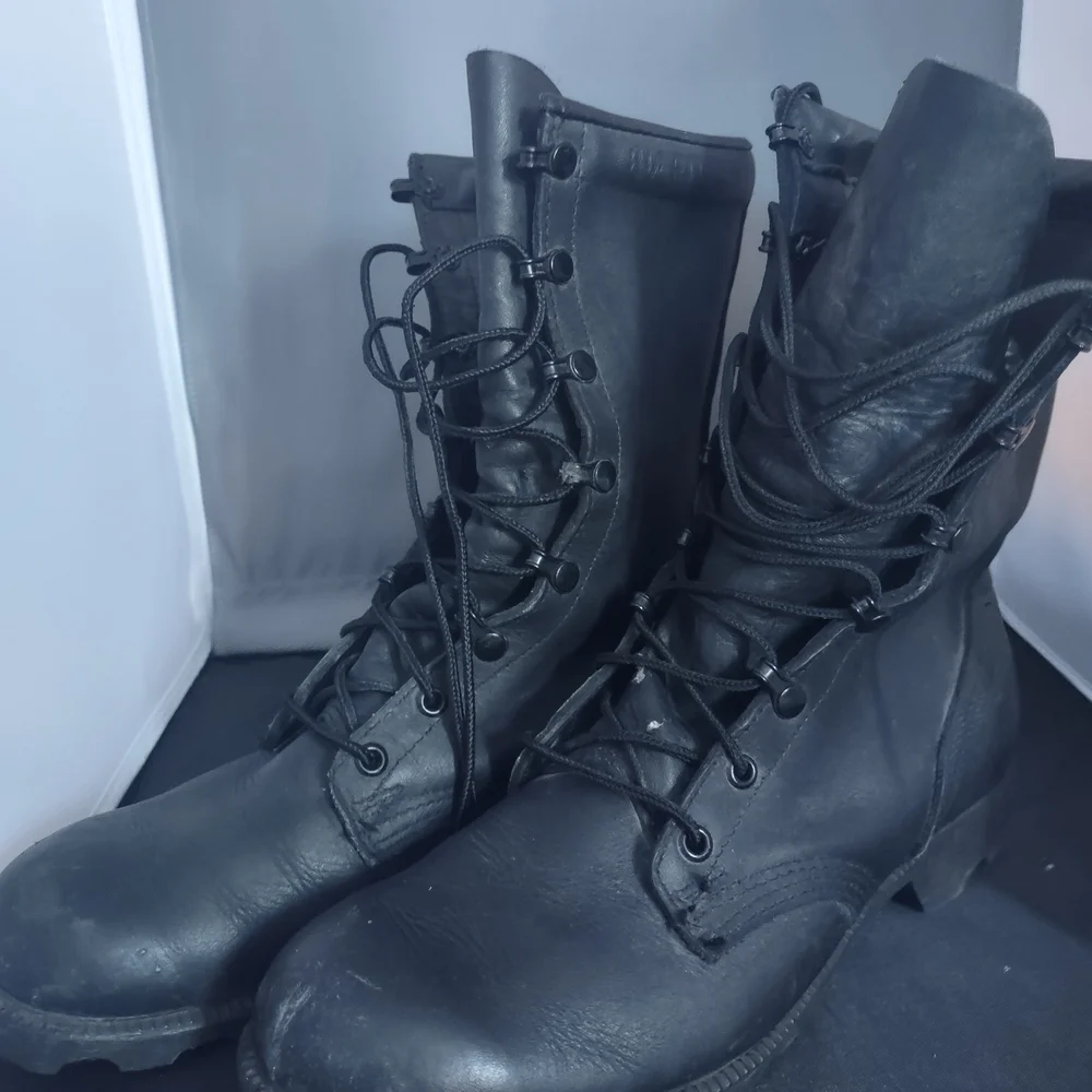 Black Combat Boots - Picture 1 of 7